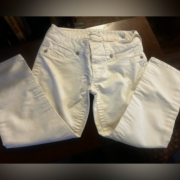 Seven7 Denim - Seven7 Cream Denim Jean cropped